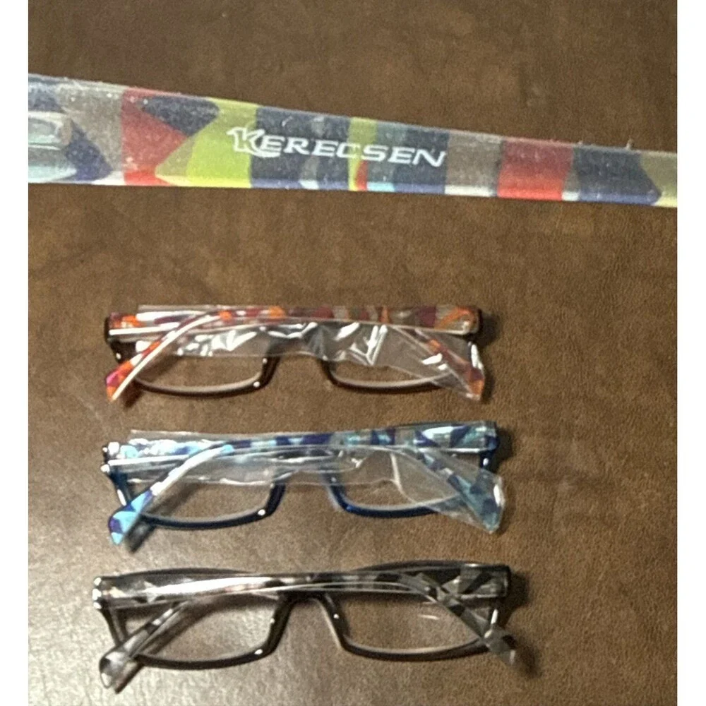 Kerecsen Reading Glasses 4 Pairs Fashion Ladies Readers Spring Hinge +6